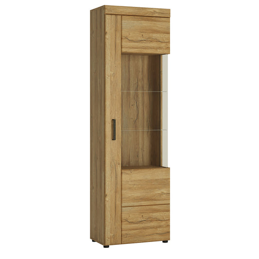 Cote | Furniture Cortina Display Cabinet, Tall Glazed (RH) - Oak Cortina, Display Cabinets 4321256