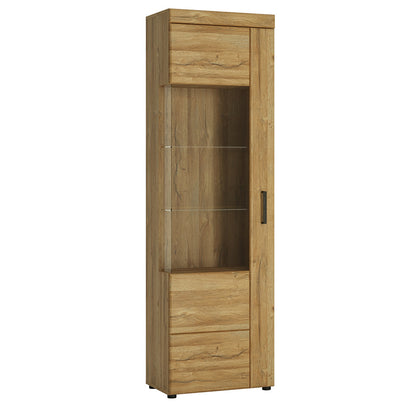 Cote | Furniture Cortina Display Cabinet, Tall Glazed (LH) - Oak Cortina, Display Cabinets 4321356