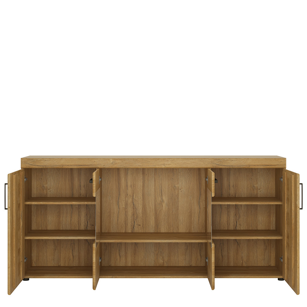 Cote | Furniture Cortina Sideboard, 4 Door (Wide) Glazed - Oak Cortina, Sideboards 4324456