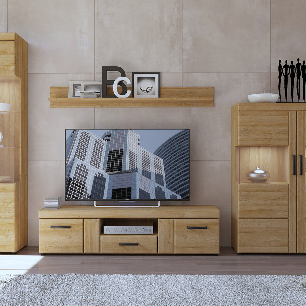 Cote | Furniture Cortina TV Unit 2 Door +1 Drawer (Wide) - Oak Cortina, TV Stands 4325156