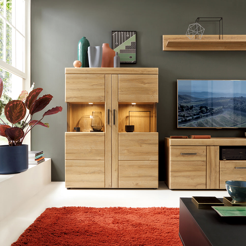 Cote | Furniture Cortina TV Unit 2 Door + 1 Drawer - Oak Cortina, TV Stands 4325256