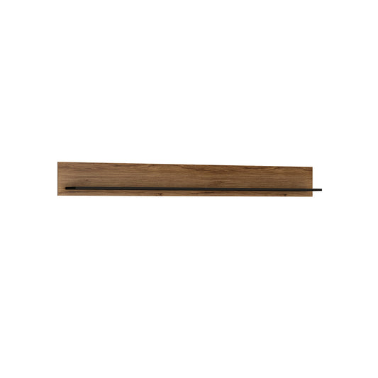 Cote | Furniture Brolo Wall Shelf 197cm - Walnut & Black Brolo, Shelving 4346253