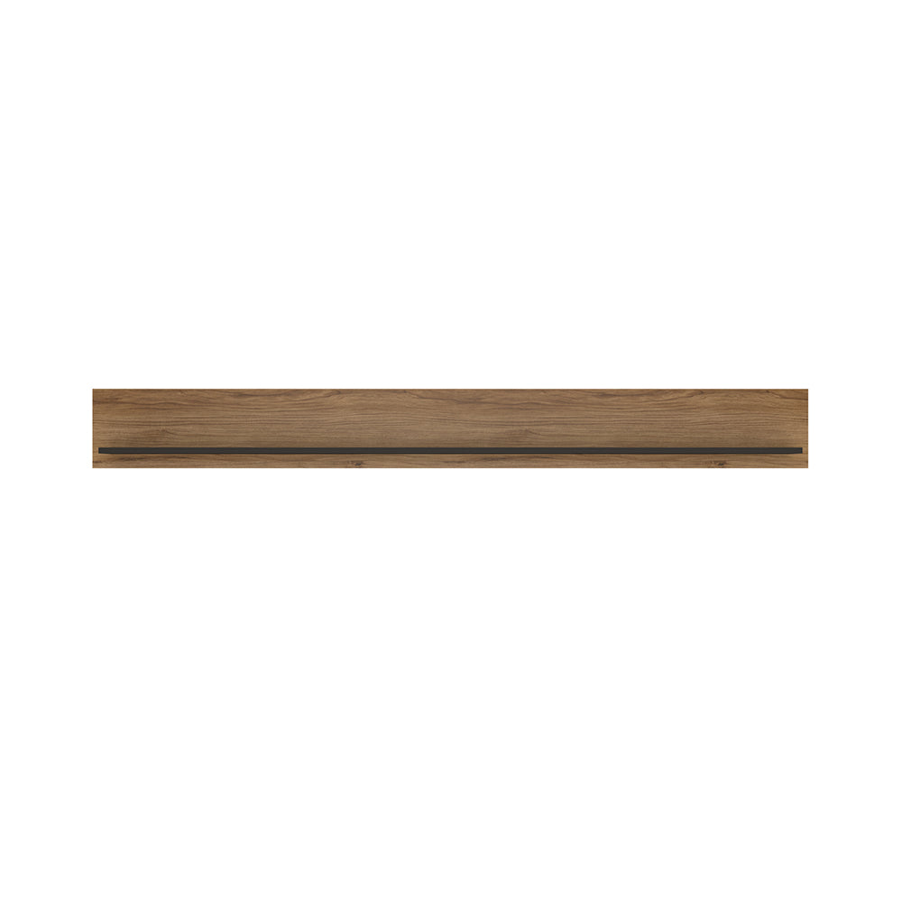 Cote | Furniture Brolo Wall Shelf 197cm - Walnut & Black Brolo, Shelving 4346253