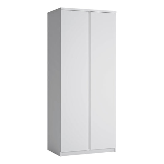 Cote | Furniture Fribo Wardrobe, 2 Door - White Fribo White, Wardrobes 4400401