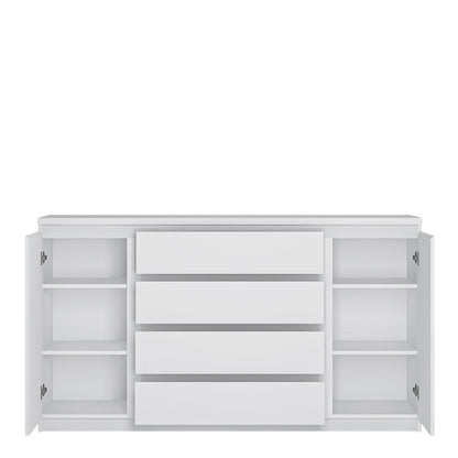 Cote | Furniture Fribo Sideboard, Wide 2 Door + 4 Drawer  - White Fribo White, Sideboards 4400601