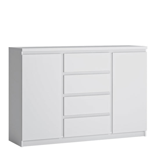 Cote | Furniture Fribo Sideboard, 2 Door + 4 Drawer - White Fribo White, Sideboards 4400701