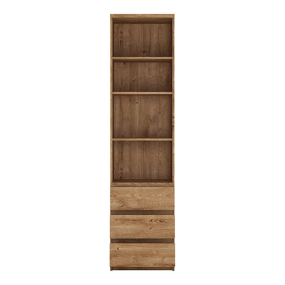 Cote | Furniture Fribo Bookcase, Tall 3 Drawer - Oak Fribo Oak, Bookcases 4410273