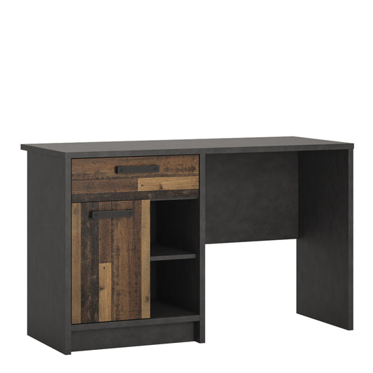 Cote | Furniture Brooklyn Desk 1 Door + 1 Drawer - Walnut & Grey Brooklyn, Dressing Tables & Desks 4430174