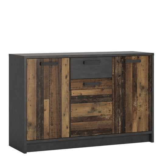 Cote | Furniture Brooklyn Cabinet 3 Door + 1 Drawer - Walnut & Grey Brooklyn, Sideboards 4430274