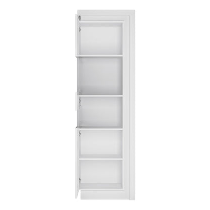 Cote | Furniture Lyon Display Cabinet Tall (LHD) (Inc LED Lighting) - White Lyon, Display Cabinets 4441422