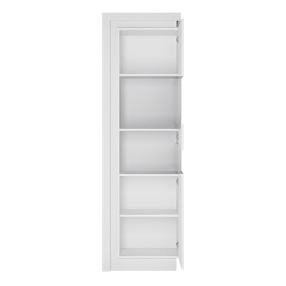 Cote | Furniture Lyon Display Cabinet Tall (RHD) (Inc LED lighting) - White Lyon, Display Cabinets 4441522