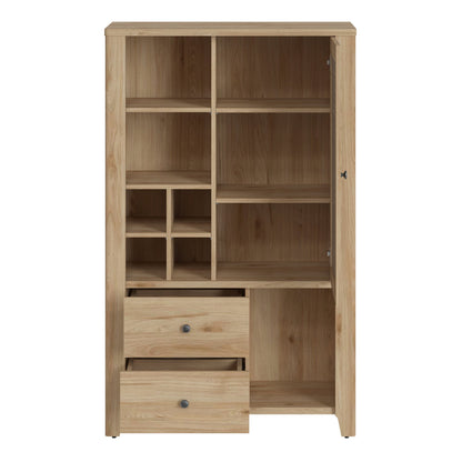 Cote | Furniture Cestino Cabinet 1 Door 2 Drawer, Oak - Rattan Cestino, Display Cabinets 4457275