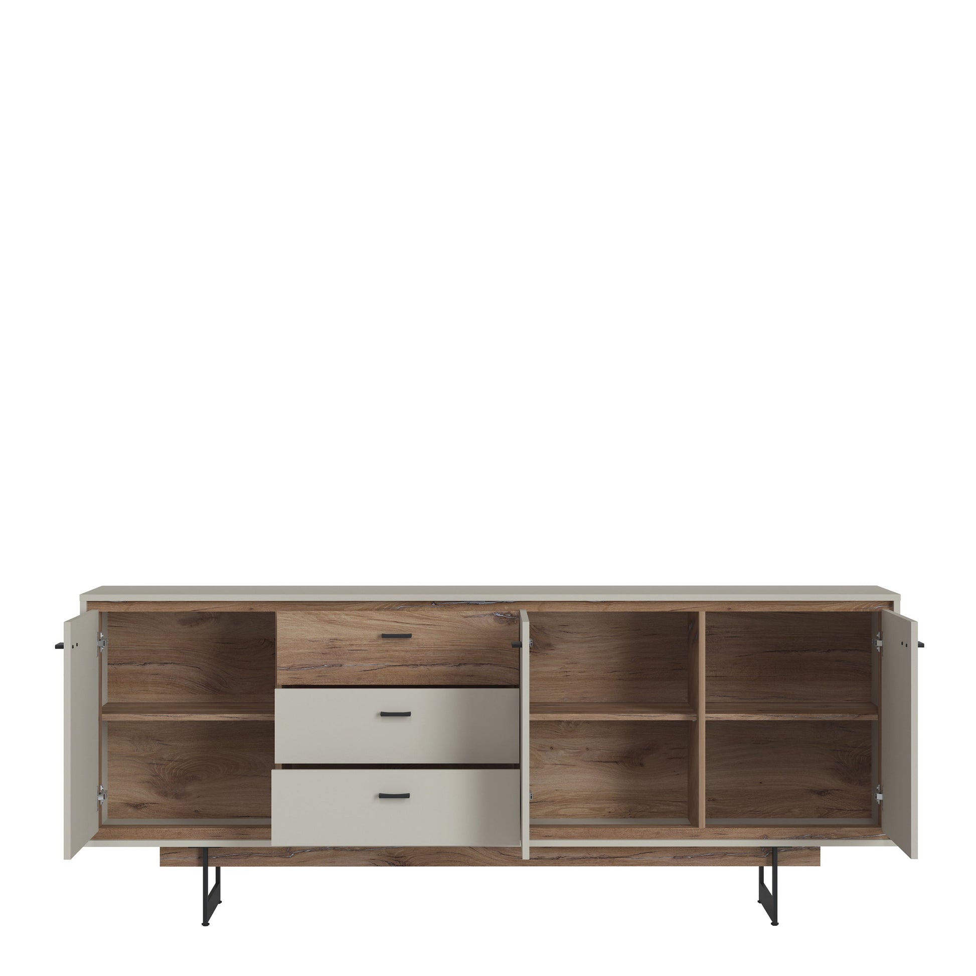 Cote | Furniture Rivero Sideboard, Wide 3 Door + 3 Drawer - Grey & Oak  Rivero, Sideboards 4466180