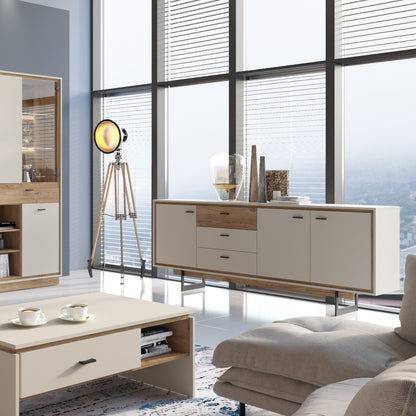 Cote | Furniture Rivero Sideboard, Wide 3 Door + 3 Drawer - Grey & Oak  Rivero, Sideboards 4466180