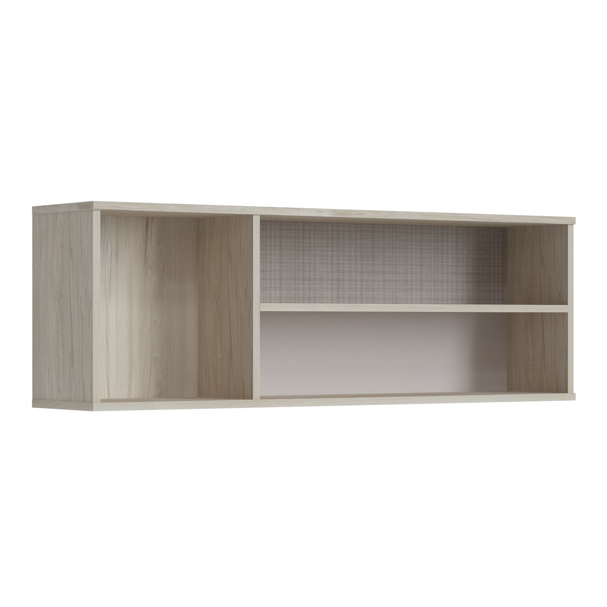 Cote | Furniture Denim Shelf with Grey Fabric Inserts - Light Walnut Denim, Shelving 4477359