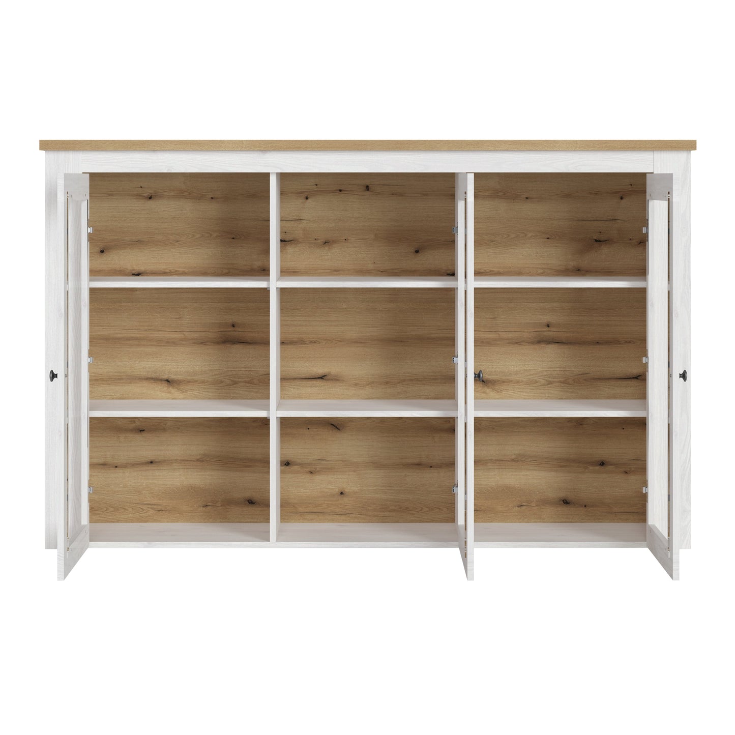 Cote | Furniture Celesto Display Top Unit 3 Door - White & Oak Celesto, Display Cabinets 4481854