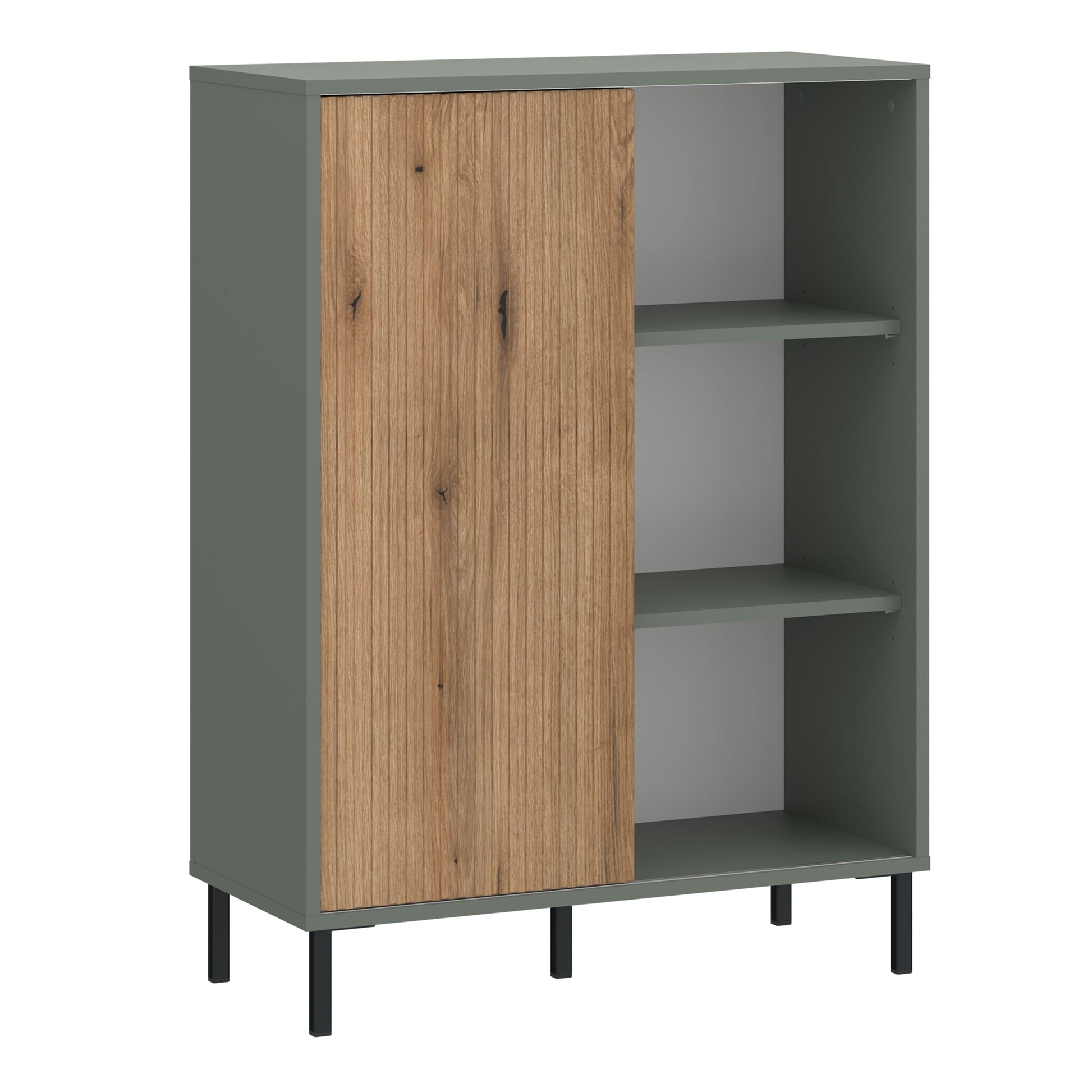 Cote | Furniture Darwin Sideboard, 1 Door - Green & Oak Darwin, Sideboards 4W615442