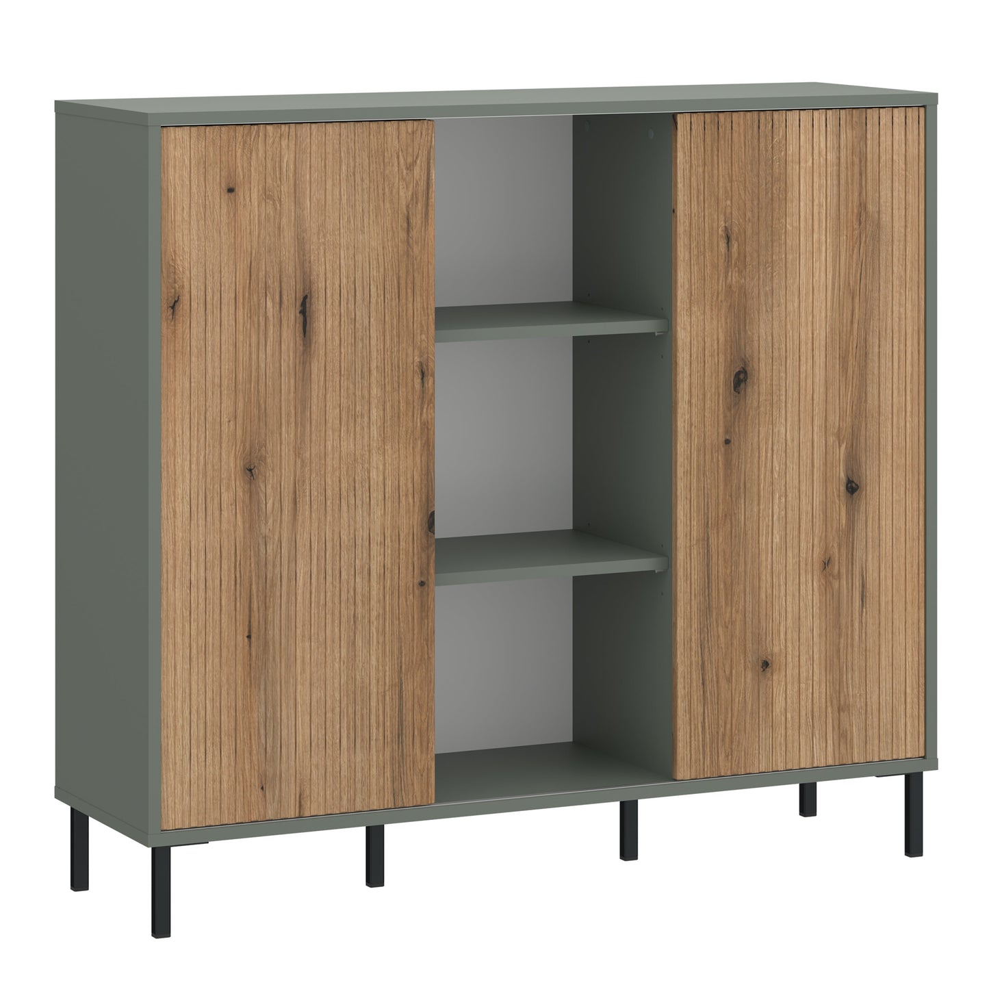 Cote | Furniture Darwin Sideboard, 2 Door - Green & Oak Darwin, Sideboards 4W615443