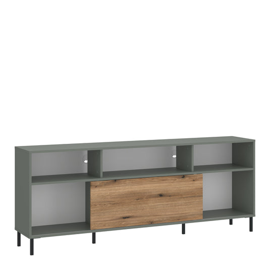 Cote | Furniture Darwin TV Unit, 1 Door 73cm High - Green & Oak Darwin, TV Stands 4W61544