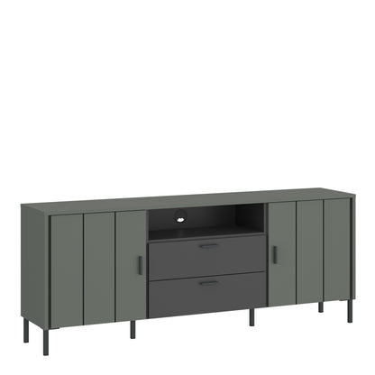 Cote | Furniture Arundel TV Unit, 2 Door + 2 Drawer 158cm Wide - Green & Grey Arundel, TV Stands 4W616734