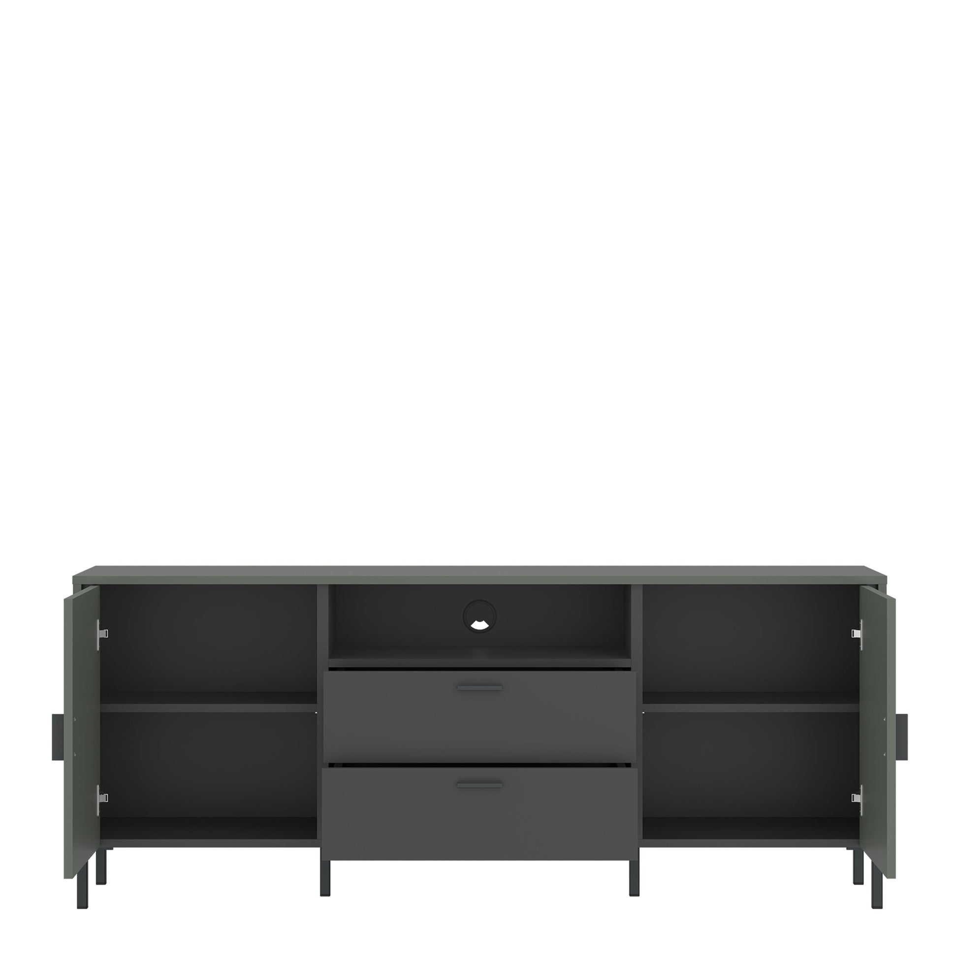 Cote | Furniture Arundel TV Unit, 2 Door + 2 Drawer 158cm Wide - Green & Grey Arundel, TV Stands 4W616734