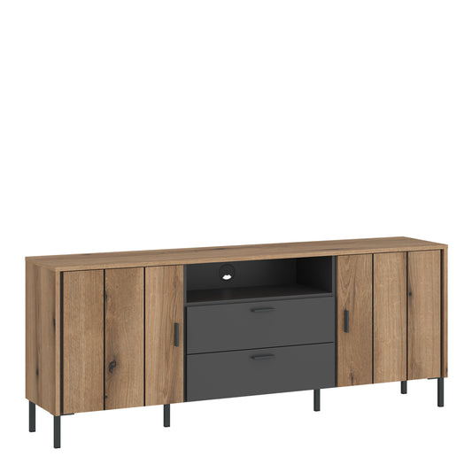 Cote | Furniture Arundel TV Unit, 2 Door + 2 Drawer 158cm Wide - Oak & Grey Arundel, TV Stands 4W617194