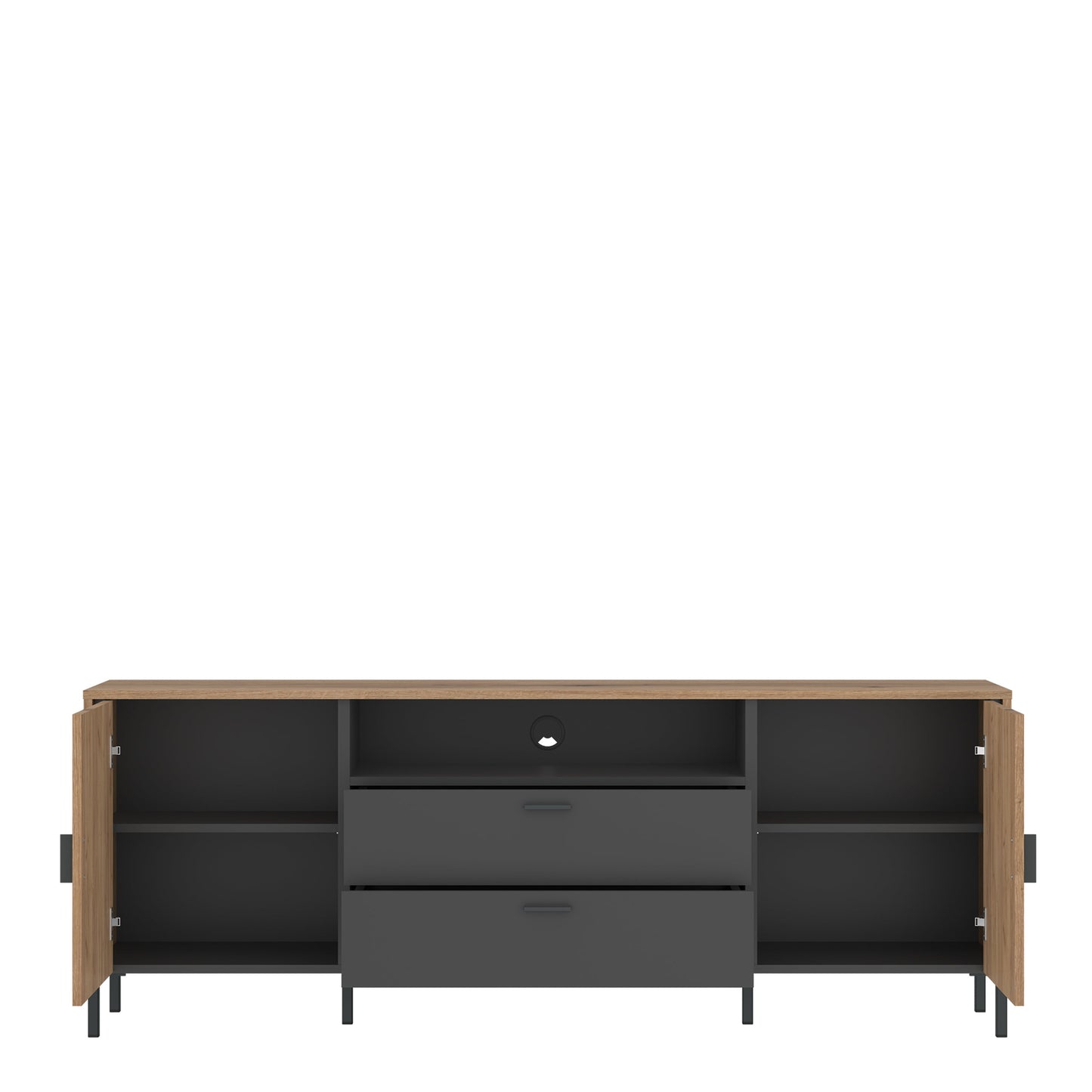 Cote | Furniture Arundel TV Unit, 2 Door + 2 Drawer 173cm Wide - Oak & Grey Arundel, TV Stands 4W617195