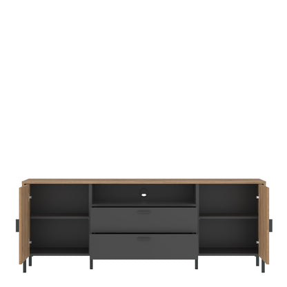 Cote | Furniture Arundel TV Unit, 2 Door + 2 Drawer 173cm Wide - Oak & Grey Arundel, TV Stands 4W617195