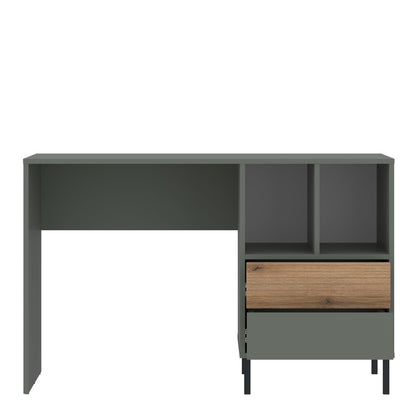 Cote | Furniture Darwin Desk, 2 Drawers - Green & Oak Darwin, Dressing Tables & Desks 4W617237