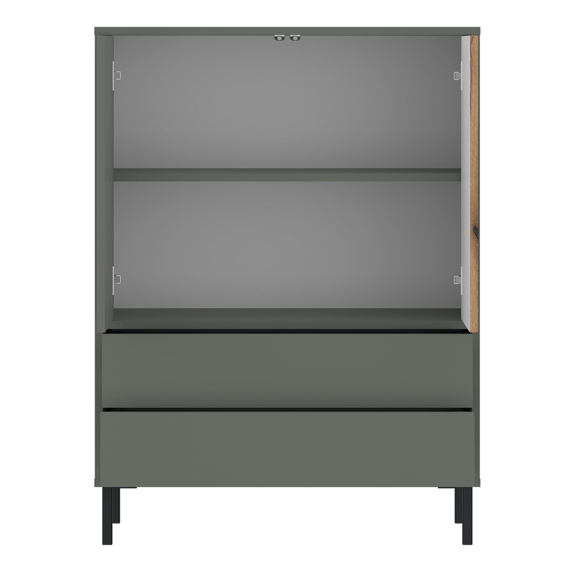 Cote | Furniture Darwin Sideboard, 2 Door + 2 Drawers - Green & Oak Darwin, Sideboards 4W617242