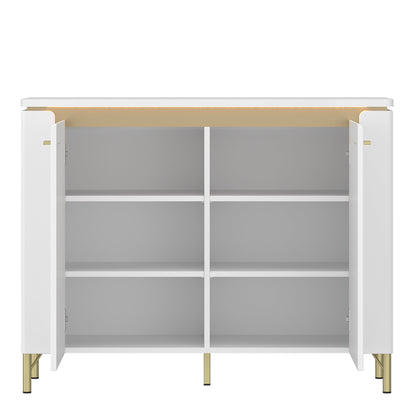 Cote | Furniture Lazio Sideboard, 2 Door - White & Gold Lazio, Sideboards 4W61768