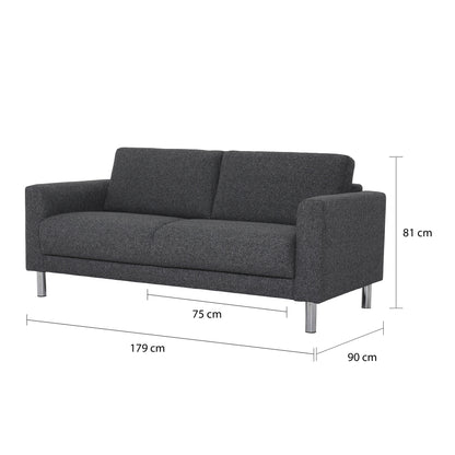 Cote | Furniture Cleveland 2 Seater Sofa - Nova Anthracite Cleveland, Sofas 60120116