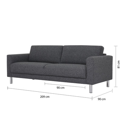 Cote | Furniture Cleveland 3 Seater Sofa - Nova Anthracite Cleveland, Sofas 60130116