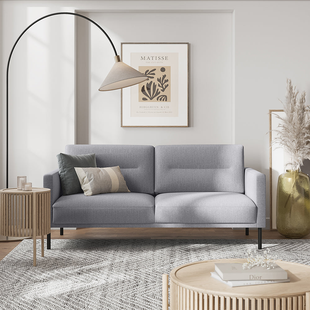 Cote | Furniture Larvik 2.5 Seater Sofa - Black Legs, Grey Larvik, Sofas 60320381