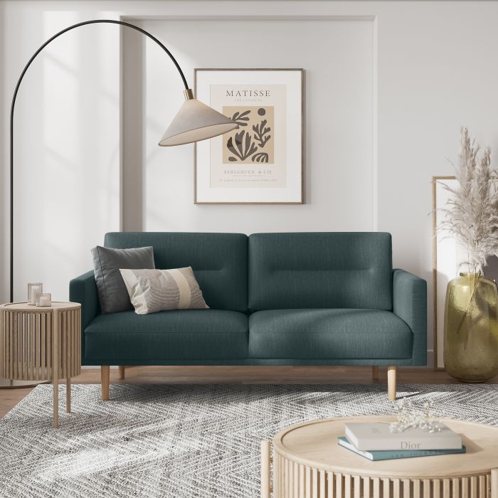 Cote | Furniture Larvik 2.5 Seater Sofa - Oak Legs, Dark Green Larvik, Sofas 6032038347