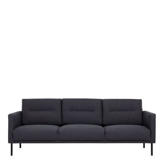 Cote Furniture |  Larvik 3 Seater Sofa - Black Legs, Anthracite Larvik, Sofas 60330380