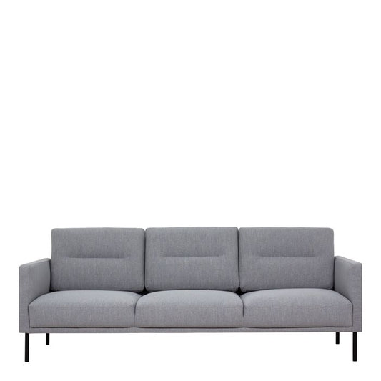 Cote Furniture |  Larvik 3 Seater Sofa - Black Legs, Grey Larvik, Sofas 60330381