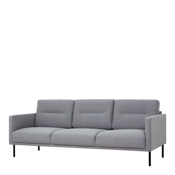 Cote | Furniture Larvik 3 Seater Sofa - Black Legs, Grey Larvik, Sofas 60330381