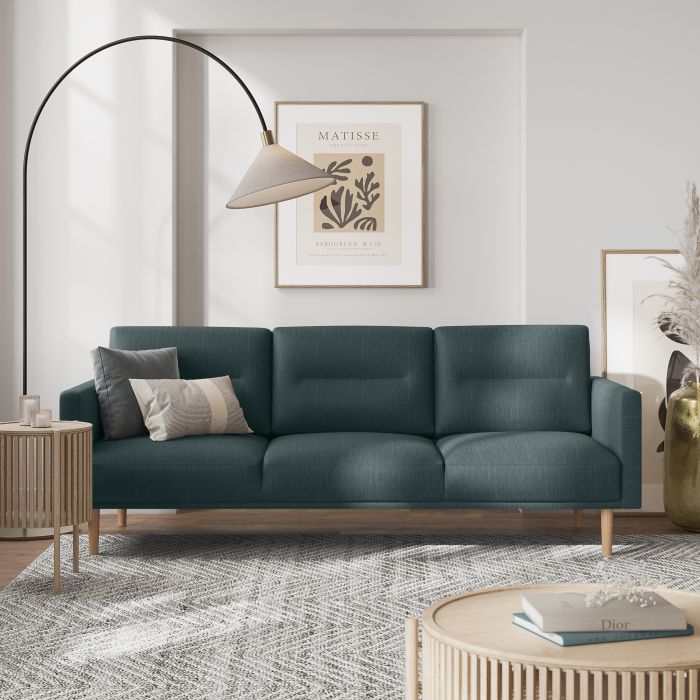 Cote | Furniture Larvik 3 Seater Sofa - Oak Legs, Dark Green Larvik, Sofas 6033038347