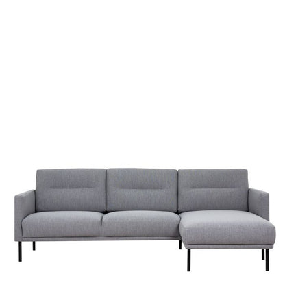 Cote | Furniture Larvik Chaise Longue Sofa (RH) - Black Legs, Grey Larvik, Sofas 60340381