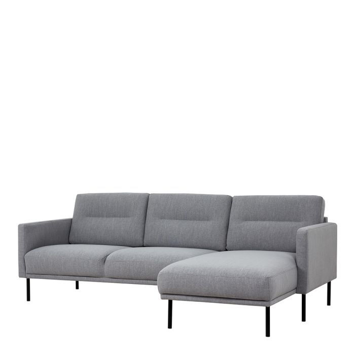 Cote | Furniture Larvik Chaise Longue Sofa (RH) - Black Legs, Grey Larvik, Sofas 60340381