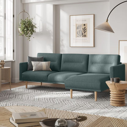 Cote | Furniture Larvik Chaise Longue Sofa (RH) - Oak Legs, Dark Green Larvik, Sofas 6034038347