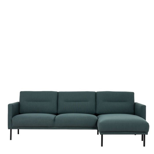 Cote Furniture |  Larvik Chaise Longue Sofa (RH) - Black Legs, Dark Green Larvik, Sofas 60340383