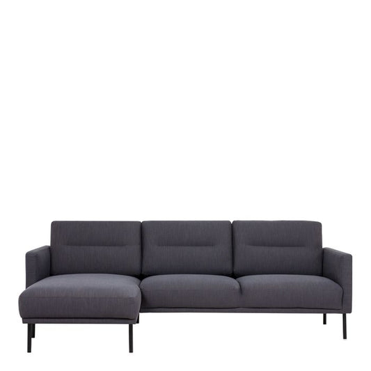 Cote Furniture |  Larvik Chaise Longue Sofa (LH) - Black Legs, Anthracite Larvik, Sofas 60342380