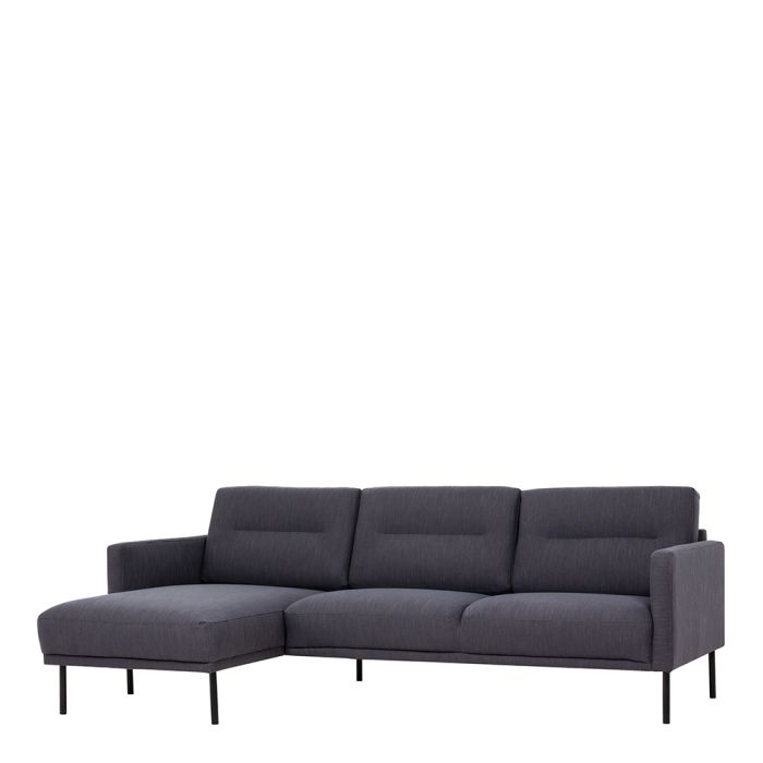 Cote | Furniture Larvik Chaise Longue Sofa (LH) - Black Legs, Anthracite Larvik, Sofas 60342380