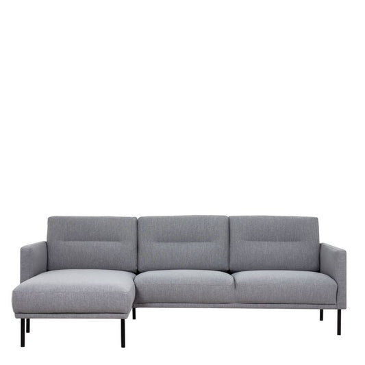 Cote Furniture |  Larvik Chaise Longue Sofa (LH) - Black Legs, Grey Larvik, Sofas 60342381