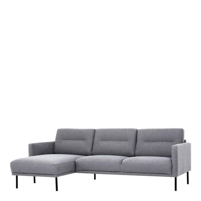 Cote | Furniture Larvik Chaise Longue Sofa (LH) - Black Legs, Grey Larvik, Sofas 60342381