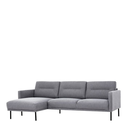 Cote | Furniture Larvik Chaise Longue Sofa (LH) - Black Legs, Grey Larvik, Sofas 60342381