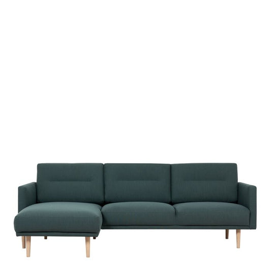 Cote Furniture |  Larvik Chaise Longue Sofa  (LH) - Oak Legs, Dark Green Larvik, Sofas 6034238347