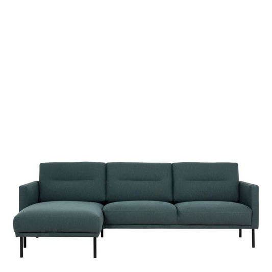 Cote Furniture |  Larvik Chaise Longue Sofa (LH) - Black Legs, Dark Green Larvik, Sofas 60342383